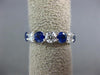 ESTATE 3.85CT DIAMOND & AAA SAPPHIRE 14KT WHITE GOLD 3D ANNIVERSARY RING #26028