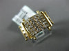 ESTATE .40CT DIAMOND 14KT YELLOW GOLD 3D CLASSIC PAVE MULTI ROW ANNIVERSARY RING