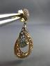 ESTATE LARGE 1.50CT DIAMOND 14K TRI COLOR GOLD 3D FILIGREE DROP HANGING EARRINGS