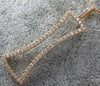 ESTATE LARGE .69CT DIAMOND 18KT ROSE GOLD 3D PAVE ELONGATED FUN FLOATING PENDANT