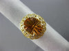 ESTATE LARGE 4.17CT DIAMOND & AAA CITRINE 14KT YELLOW GOLD 3D OVAL COCKTAIL RING