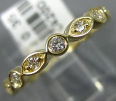 ESTATE .35CT DIAMOND 14KT YELLOW GOLD ROUND & MARQUISE ETERNITY ANNIVERSARY RING