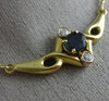 ESTATE .92CT DIAMOND & AAA SAPPHIRE 18KT YELLOW GOLD 3D INFINITY NECKLACE #23693