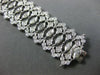 ESTATE 7.55CT ROUND & MARQUISE DIAMOND 18KT WHITE GOLD FILIGREE TENNIS BRACELET