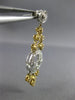 ESTATE .40CT DIAMOND 14K TWO TONE GOLD OPEN FILIGREE CHANDELIER HANGING EARRINGS
