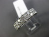 ESTATE 1.50CT ROUND CUT DIAMOND 14KT WHITE GOLD 2 ROW WEDDING ANNIVERSARY RING