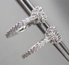 ESTATE  .60CT DIAMOND 14KT WHITE GOLD HEART HUGGIE EARRINGS BEAUTIFUL! #1424