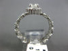 ESTATE 1.0CT DIAMOND 14K WHITE GOLD CLASSIC LEAF ETERNITY ENGAGEMENT RING #19530