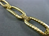 ESTATE WIDE 14KT YELLOW GOLD ELONGATED DIAMOND CUT ITALIAN LINK TOGGLE BRACELET