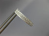 ESTATE .50CT DIAMOND 14K WHITE GOLD 3D CLASSIC TWO ROW OVAL HUGGIE HOOP EARRINGS