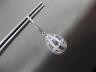 ESTATE LARGE .30CT DIAMOND 14KT WHITE GOLD 3D TEAR DROP BASKET HANGING EARRINGS