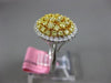 1.25CT WHITE & FANCY YELLOW DIAMOND 18KT WHITE & YELLOW GOLD 3D ANNIVERSARY RING