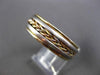 ESTATE LARGE & WIDE 14KT TWO TONE GOLD 3D ROPE WEDDING ANNIVERSARY RING #23555