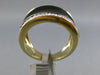 ESTATE WIDE .18CT DIAMOND & AAA ONYX 14KT WHITE & YELLOW GOLD 3D CONCAVE RING