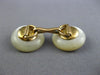 ESTATE LARGE AAA MOTHER OF PEARL 14KT YELLOW GOLD 3D DOUBLE SIDED CUFF LINKS