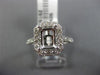 ESTATE WIDE .77CT DIAMOND 14KT WHITE GOLD 3D HALO SEMI MOUNT ENGAGEMENT RING