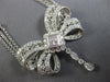 LARGE 2.20CT DIAMOND 18K WHITE GOLD HANDCRAFTED FILIGREE BY THE YARD NECKLACE