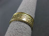 ANTIQUE 14KT YELLOW GOLD HANDCRAFTED WAVE DESIGN WEDDING BAND RING 7mm #23171