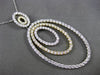 ESTATE LARGE 2.21CT DIAMOND 18KT WHITE & YELLOW GOLD MULTI OVAL FLOATING PENDANT