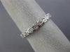 ESTATE .47CT DIAMOND 14KT WHITE GOLD FILIGREE ETERNITY ANNIVERSARY RING #25988