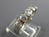 ESTATE LARGE 1.0CT ROUND DIAMOND 14KT WHITE GOLD 5 STONE ANNIVERSARY RING #12440