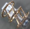 ESTATE .96CT DIAMOND 18K ROSE GOLD 3D CLASSIC FILIGREE ETERNITY ANNIVERSARY RING