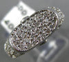 ANTIQUE 1.40CT ROUND DIAMOND 18KT WHITE GOLD 3D CLASSIC CONCAVE FUN RING #9234