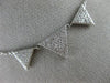ESTATE .59CT DIAMOND 18KT WHITE GOLD 3D TRIANGULAR PAVE JOURNEY LOVE NECKLACE