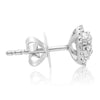 ESTATE .27CT DIAMOND 14KT WHITE GOLD CLASSIC SOLITAIRE DOUBLE HALO STUD EARRINGS