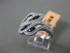 ESTATE WIDE .84CT DIAMOND & AAA SAPPHIRE 14KT WHITE GOLD MULTI LEAF ETOILE RING