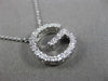 ESTATE LARGE .44CT DIAMOND 14KT WHITE GOLD 3D PAVE " G " FLOATING PENDANT #1724