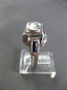 ANTIQUE WIDE .85CT AAA SAPPHIRE & DIAMOND 18KT WHITE GOLD FILIGREE RING #20678