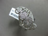 ESTATE LARGE .91CT DIAMOND 18KT WHITE GOLD 3D PAVE PEAR SHAPE HALO COCKTAIL RING