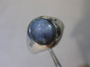 ESTATE LARGE 5.16CT DIAMOND & AAA STAR SAPPHIRE 18K WHITE GOLD MEN'S RING #26457
