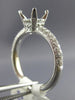 ESTATE .69CT DIAMOND 14KT WHITE GOLD CLASSIC 4 PRONG SEMI MOUNT ENGAGEMENT RING