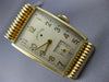 ANTIQUE LORD ELGIN 14KT YELLOW GOLD 3D CLASSIC MENS RECTANGLE WATCH #20802