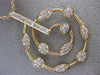 ESTATE LARGE .77CT DIAMOND 18KT ROSE GOLD 3D FLOWER PAVE FLOATING LOVE PENDANT