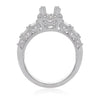 ESTATE .70CT ROUND & PRINCESS DIAMOND 14KT WHITE GOLD SEMI MOUNT ENGAGEMENT RING