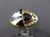 ESTATE LARGE 1.65CT DIAMOND AAA AMETHYST & ENAMEL 14K YELLOW GOLD 3D RING #26464