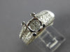 ESTATE LARGE 1.65CT DIAMOND 14K WHITE GOLD 3D CLASSIC SEMI MOUNT ENGAGEMENT RING