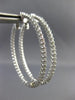 1.36CT DIAMOND 14KT WHITE GOLD 3D INSIDE OUT LUCIDA OVAL HOOP EARRINGS #MILANO