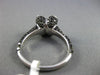 ESTATE 2.50CT DIAMOND & TZAVORITE 14KT WHITE BLACK GOLD 3D 4 CLOVER FLOWER RING