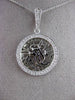 ESTATE .40CT DIAMOND 14KT WHITE GOLD 3D ROUND SHEMA ISRAEL PENDANT & CHAIN 24102