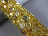 GIA LARGE 36.27CT MULTI COLOR DIAMOND 18K YELLOW GOLD 3D CLUSTER TENNIS BRACELET