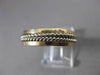 ESTATE 14KT WHITE & YELLOW GOLD HANDCRAFTED ROPE WEDDING BAND RING 6mm #23194