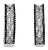 .50CT WHITE & BLACK DIAMOND 14KT WHITE GOLD 3D INFINITY CLASSIC HUGGIE EARRINGS