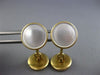 ESTATE AAA MOTHER OF PEARL 14KT YELLOW GOLD DOUBLE SIDED BEZEL CUFF LINKS #26425