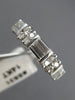 ANTIQUE 1.08CT DIAMOND 14K WHITE GOLD 3D TWO ROW  FLOWER ANNIVERSARY RING #5631