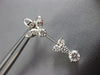 ANTIQUE 1.15CT DIAMOND 18KT WHITE GOLD 3D FLOWER LEAF HANGING EARRINGS #9453
