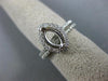 ESTATE LARGE .68CT DIAMOND 14K WHITE GOLD 3D MARQUISE SEMI MOUNT ENGAGEMENT RING
